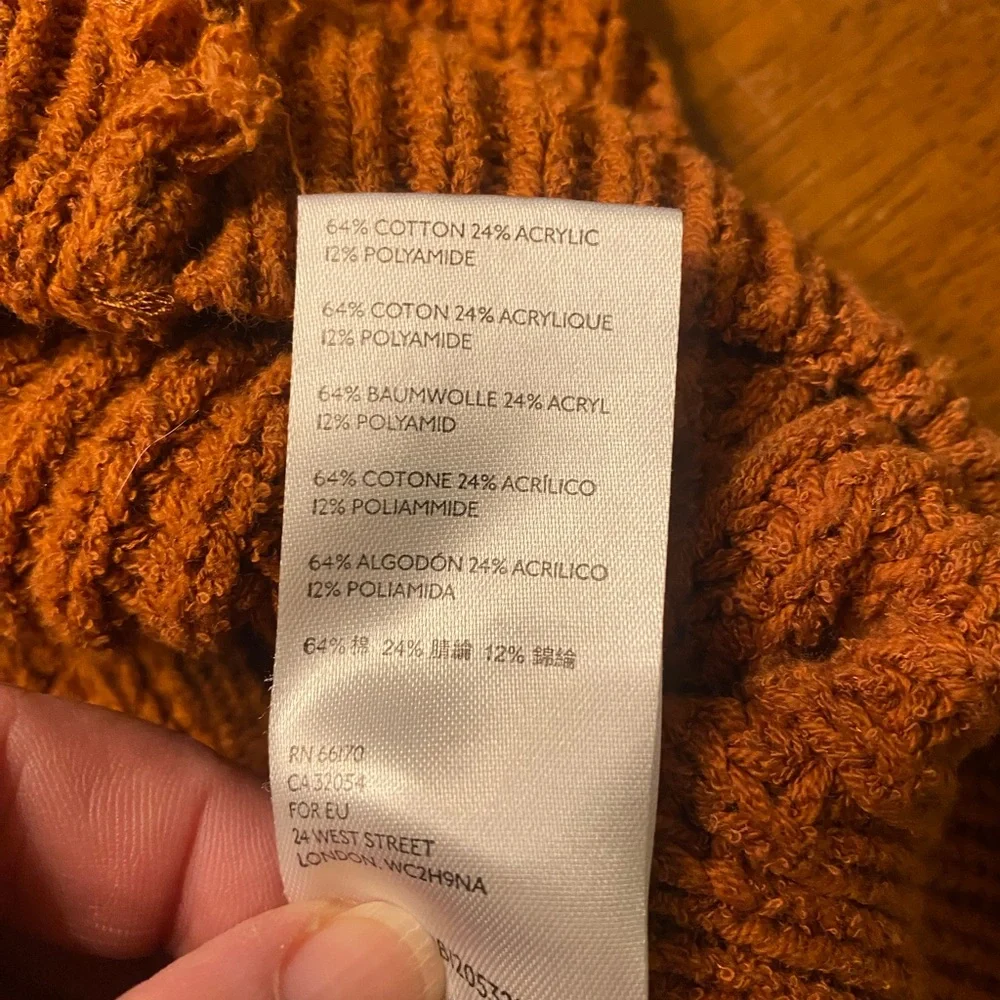 Free People Rust Clyde Oversized Sleeveless Sweater